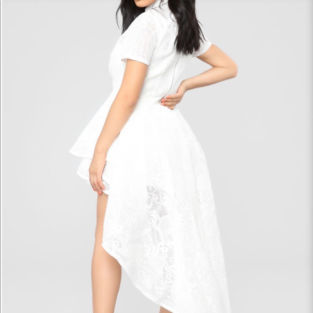 On the verge ruffle dress fashion nova